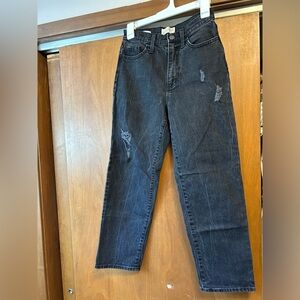 Universal threads/target brand. Vintage distressed black mom jeans.